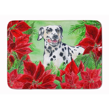 Carolines Treasures Dalmatian Poinsettas Machine Washable Memory Foam Mat CK1301RUG